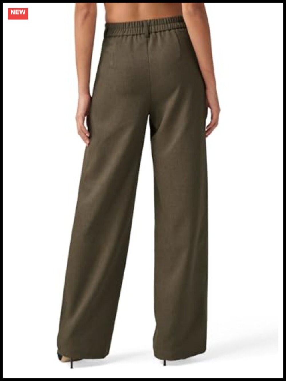 Wide Leg Work Pants High Waisted Pleated Front Stretch Office Slacks 31 Inseam - Picture 2 of 6